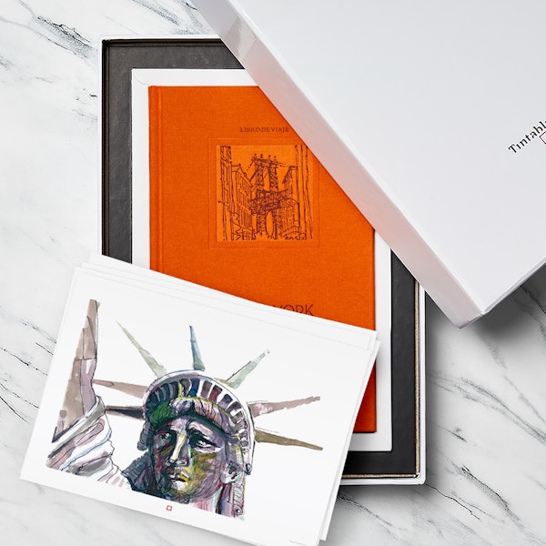 Caja Blanca de NUEVA YORK + Colección de ocho láminas seleccionadas del libro en formato A5 - Tintablanca